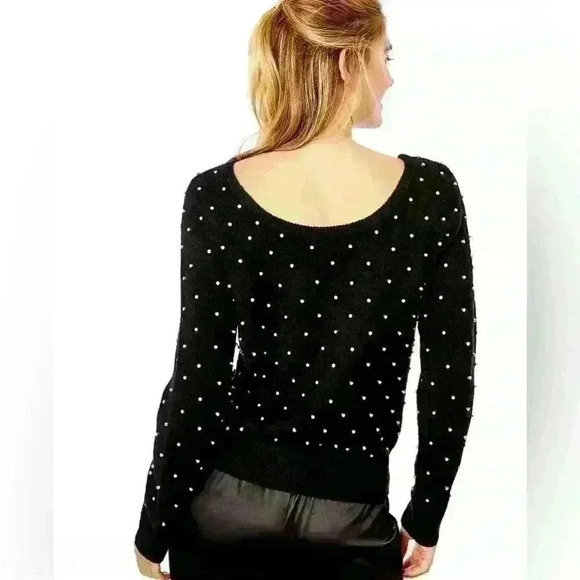 NWT Lilly Pulitzer L Laveta Rhinestone Onyx Sweater. Item# 8T - Picture 8 of 13